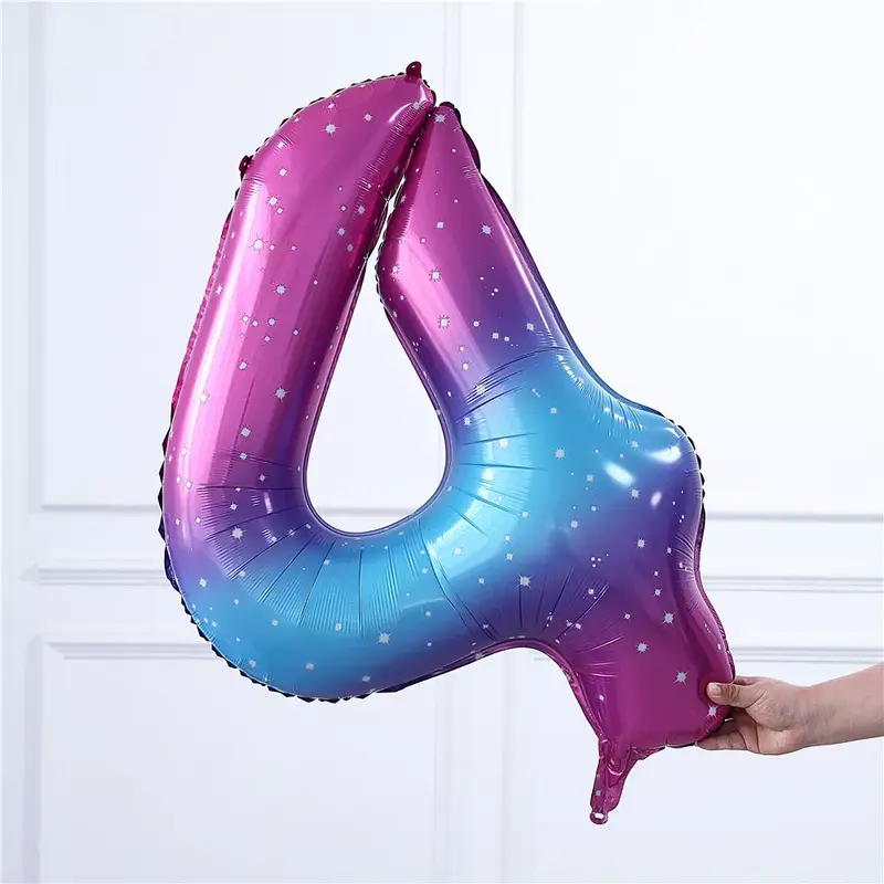 40Inch 0 1 2 3 4 5 6 7 8 9 Roze Blauw Dot Ster Nummer Folie Ballonnen Verjaardag party Decor Kinderen Speelgoed Baby Shower Helium Globos