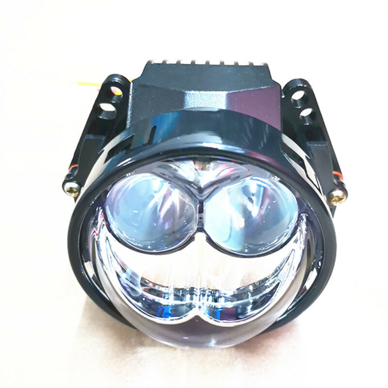 70W 3 인치 Bi LED 레이저 프로젝터 렌즈 모듈, LED 렌즈 헤드 램프, H7 H4 무손실 이중 초점 렌즈, 하이 로우 빔 헤드 라이트