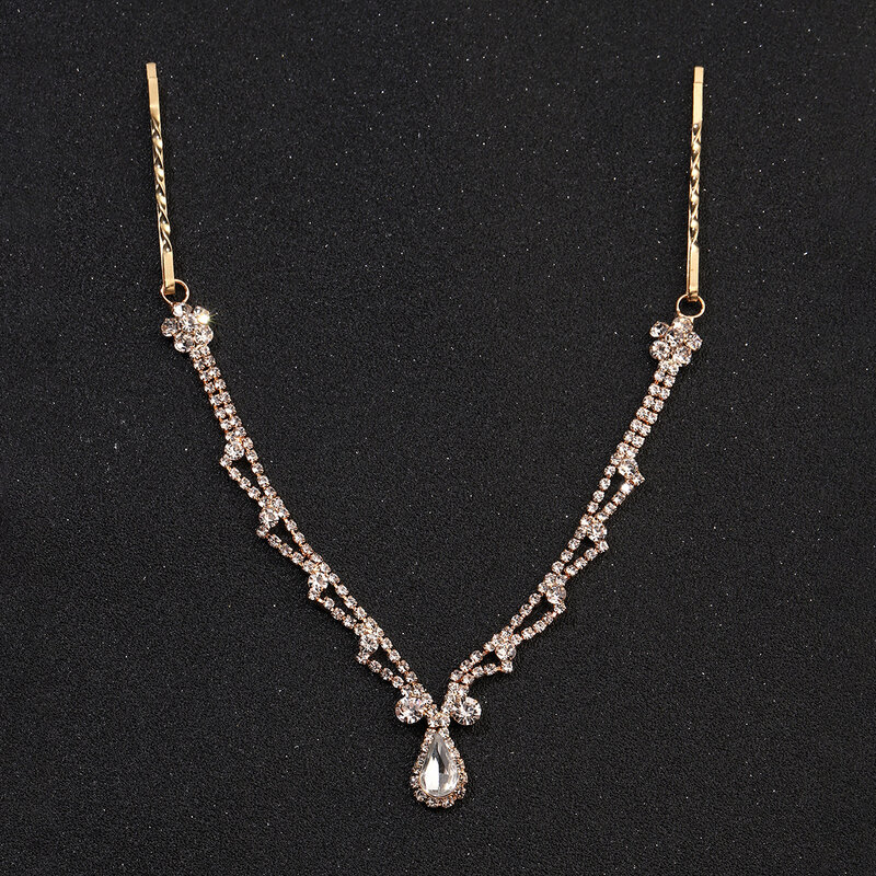 Perhiasan Dahi untuk Hadiah Perhiasan Liontin Wanita Hiasan Kepala Berlian Imitasi Kristal Pengantin Aksesori Rambut Pernikahan Mewah