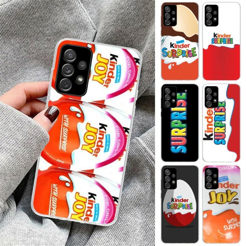 Kinder – coque de téléphone portable en chocolat, étui Transparent pour Samsung Galaxy S10 S21 S22 Plus Ultra A91 A51 A21S A12