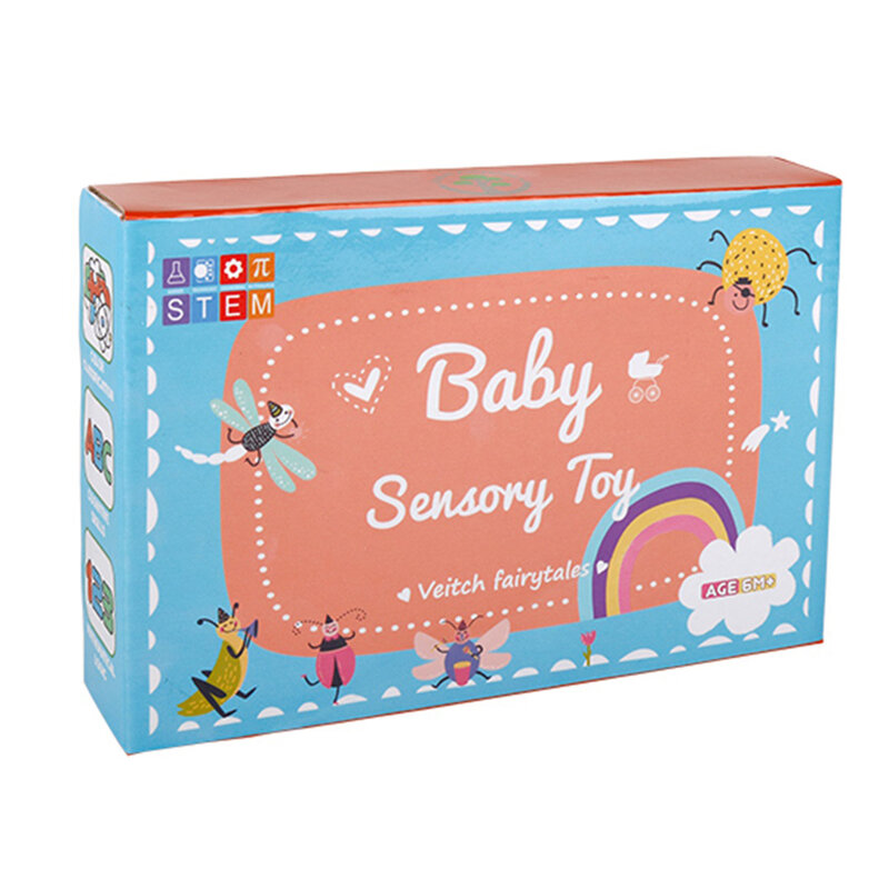 カラフルなソフトスカーフスカーフ,赤ちゃんのおもちゃ,6〜12か月の赤ちゃんのための頑丈なボックス,新生児の感覚玩具
