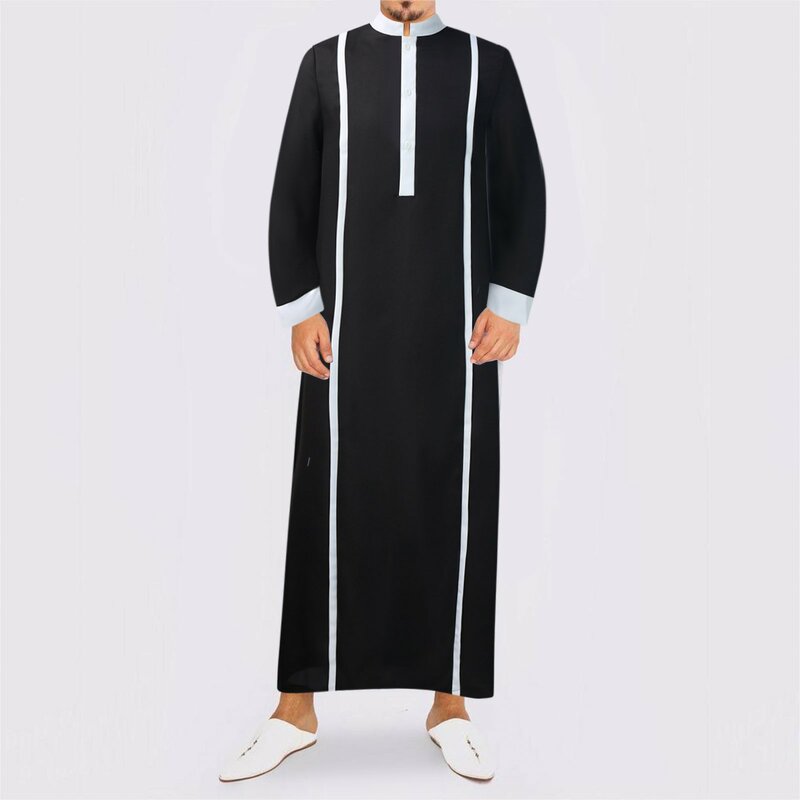 رجل مسلم ملابس بأكمام طويلة Lslamic الملابس فضفاضة موضة المجهزة البيسبول تيز الرجال