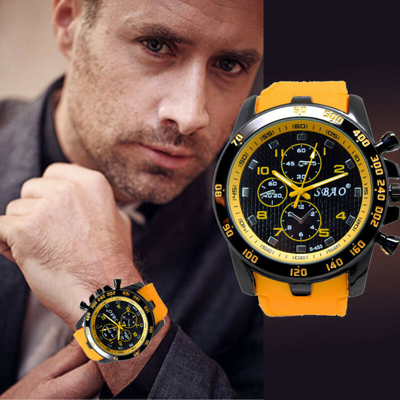 Aço inoxidável luxo esporte analógico quartzo moderno relógio de pulso masculino relógio masculino choque resisitant esporte relógio masculino male watch watch watch