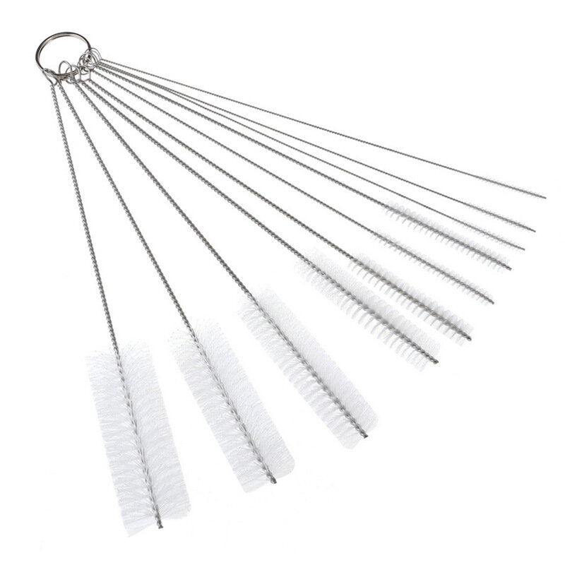 10Pcs/Set Stainless Steel Cleaning Brush for Weed Pipe Clean Glass Hookah Smoking Cachimba Pipas Fumar Feeding Bottle Brush