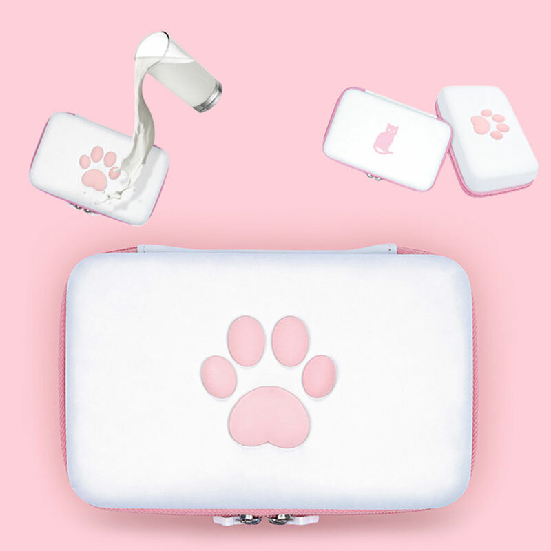 Funda portátil con garra de gato para Nintendo Switch, bolsa de viaje impermeable de EVA para Nintendo Switch Mini Lite, accesorios para consola de juegos