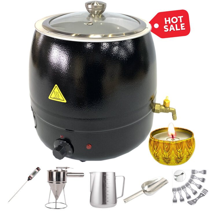 Black Color Large Size Stainless Steel Candle Making Kit Machine Electric Melting Candle Wax Melter