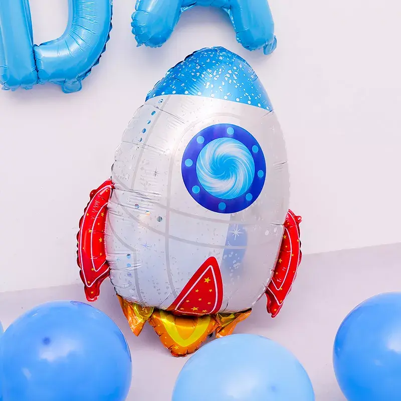 37 cali przestrzeń kosmiczna Party astronauta balon rakieta balony foliowe Galaxy Theme Party dla dzieci chłopiec dla dzieci Birthday Party Decor Helium Globos