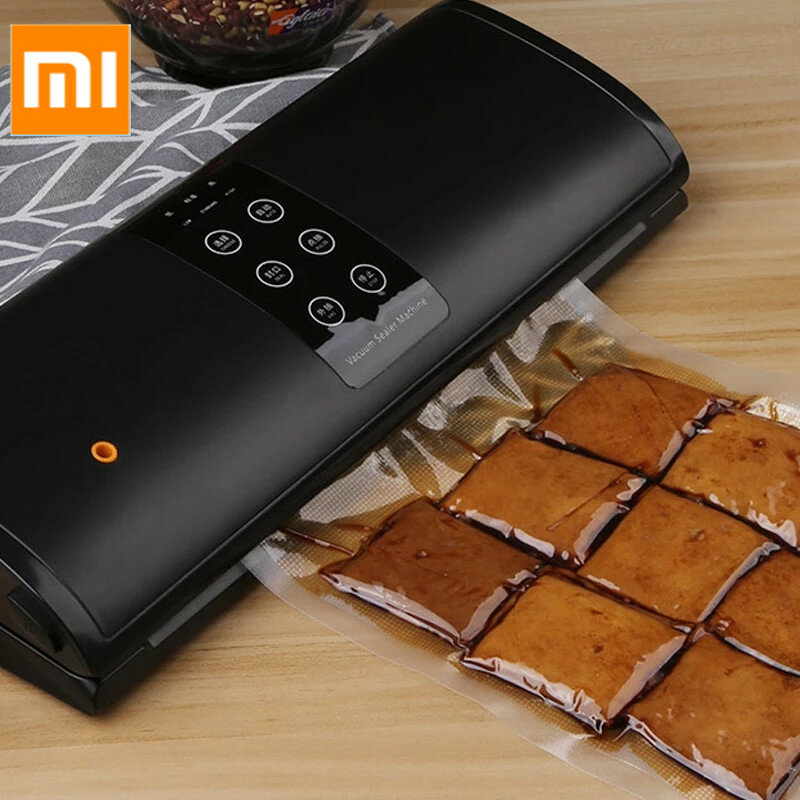 Xiaomi Automatic Vacuum Sealing Machine 220V/110V Food Vacuum Sealer Packing Sealing For Home Kitchen Including 10pcs Food Bags