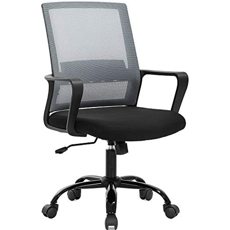 Home Office Chair Ergonomic Desk Chair Swivel Rolling Computer Chair Lumbar Support Task Mesh Chair Adjustable Stool for