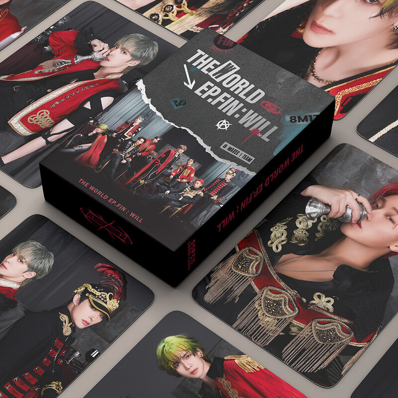 55PCS Kpop ATEEZ THE WORLD EP FIN WELL Album LOMO Card Collection Commemorative Card Photo Picture Postcard Fans Gifts