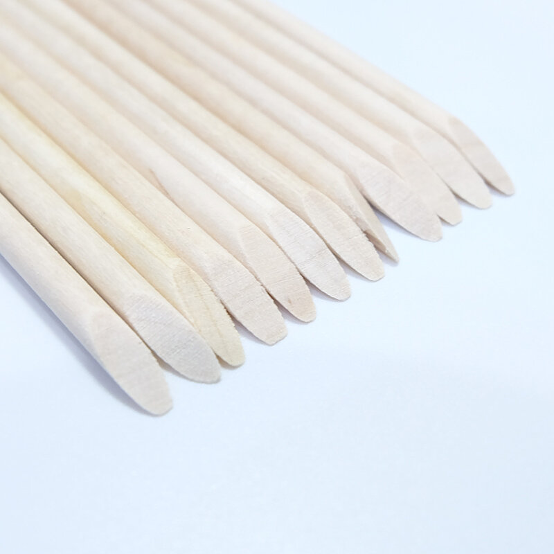 Lurayee Nail cuticola Pusher bastoncini di legno arancione manicure per unghie rimozione Design in legno smalto per unghie Stick da disegno per Nail Art