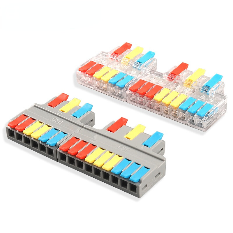 Universal Compact electrical splitter Push-in Quick Wire Connector SPL Cable Wiring Terminal Block Connectors 0.08-6mm2/AWG35-10