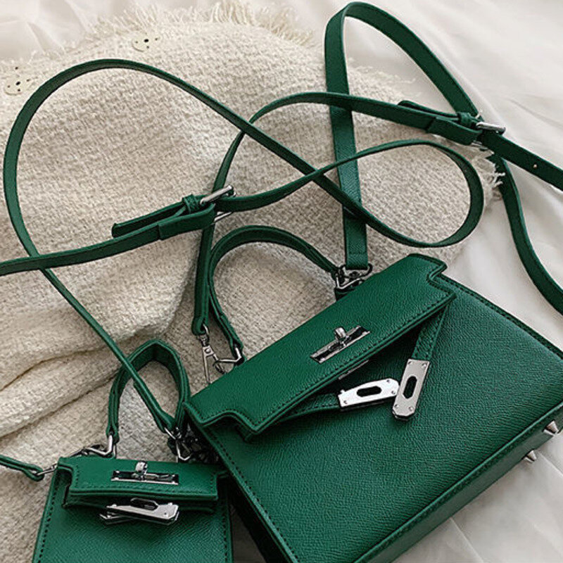 Mini bolso de mano para mujer, bolsa de mano de marca de diseño de lujo, Color sólido, Retro, 2022