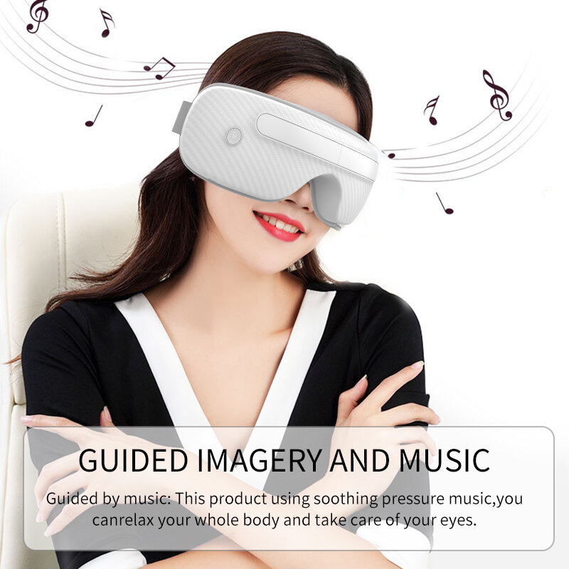 UME-masajeador ocular iSee 906Q, dispositivo eléctrico con vibración para el cuidado de los ojos, con música, alivia la fatiga de las ojeras
