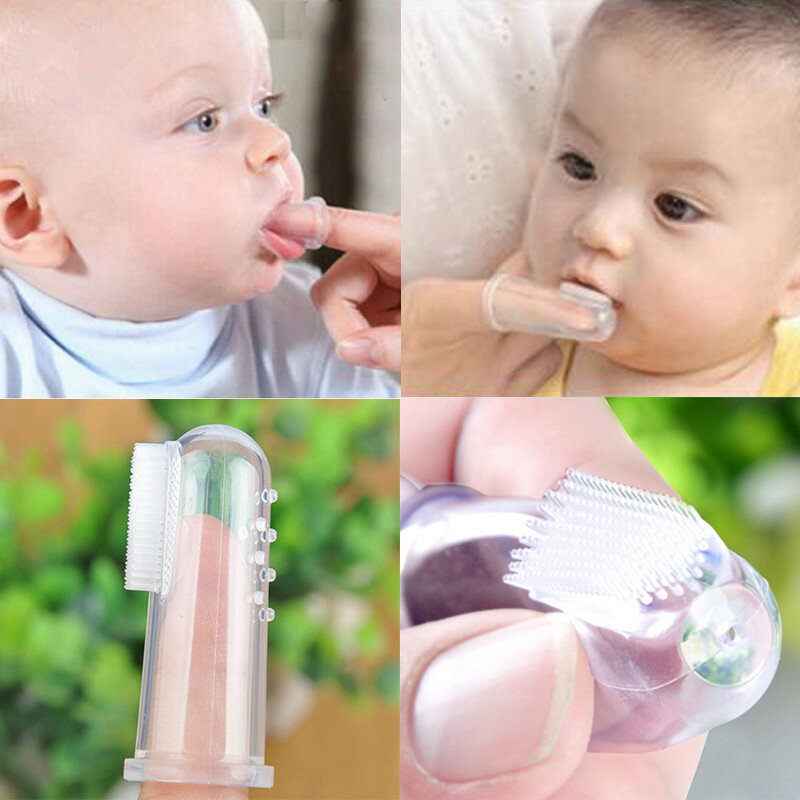 แปรงสีฟันเด็กแปรงสีฟันซิลิโคนเด็กฟัน Clear Soft ซิลิโคนทารกฟันแปรงทารกแรกเกิดยางทำความสะอาด