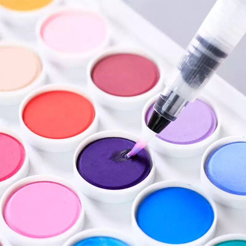 1 pçs moda recarregável pintura escova de água cor escova de tinta de água macia caneta de tinta para pintura caligrafia desenho arte suprimentos
