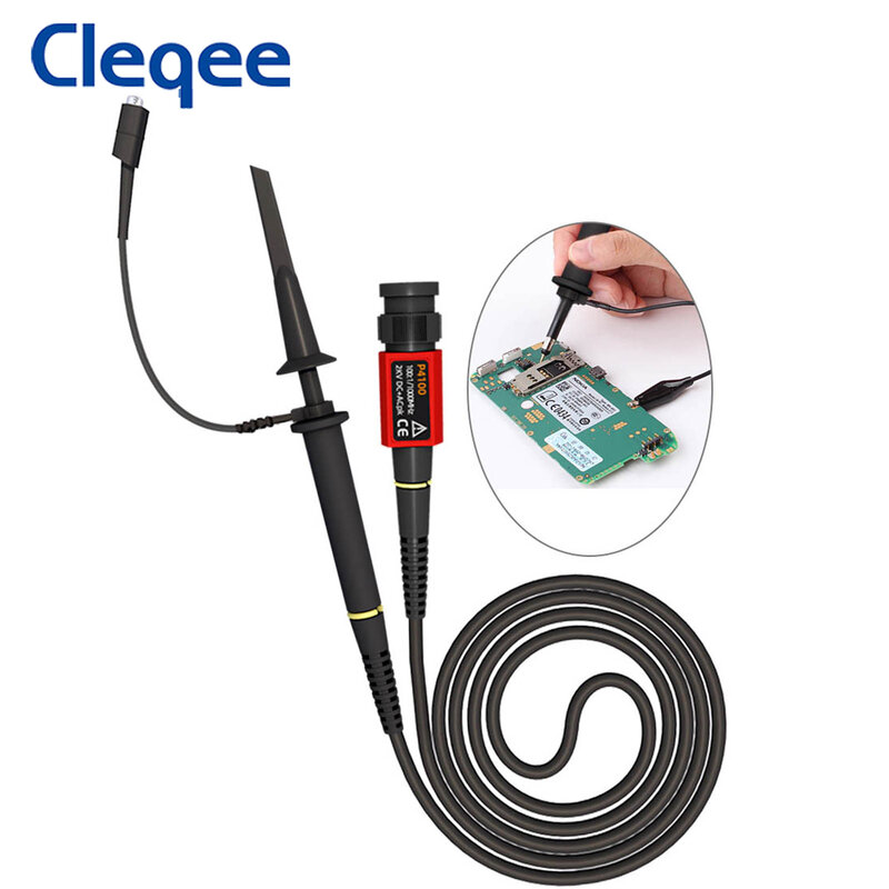Cleqee – sonde d'oscilloscope haute tension P4100, 100:1 2KV, 100MHz, connecteur BNC de sécurité 100X pour Oscilloscope, atténuation réglable