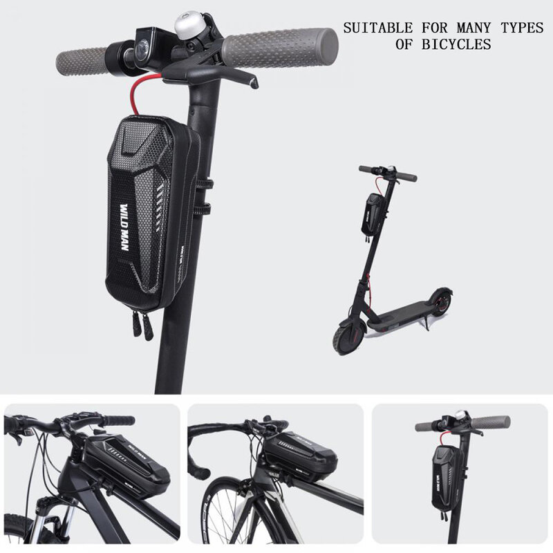 Bicycle Bag Frame Front Top Tube Cycling Pannier Mountain Waterproof Pu+Eva Bicycle Luggage Rack Bicycle Accessories Scooter Bag
