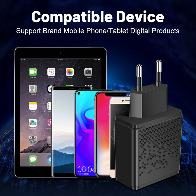 GTWIN-Adaptador de cargador USB de 65W para teléfono móvil, carga rápida para iPhone 14, 13, 12, Samsung, Xiaomi, Tablet, QC 3,0