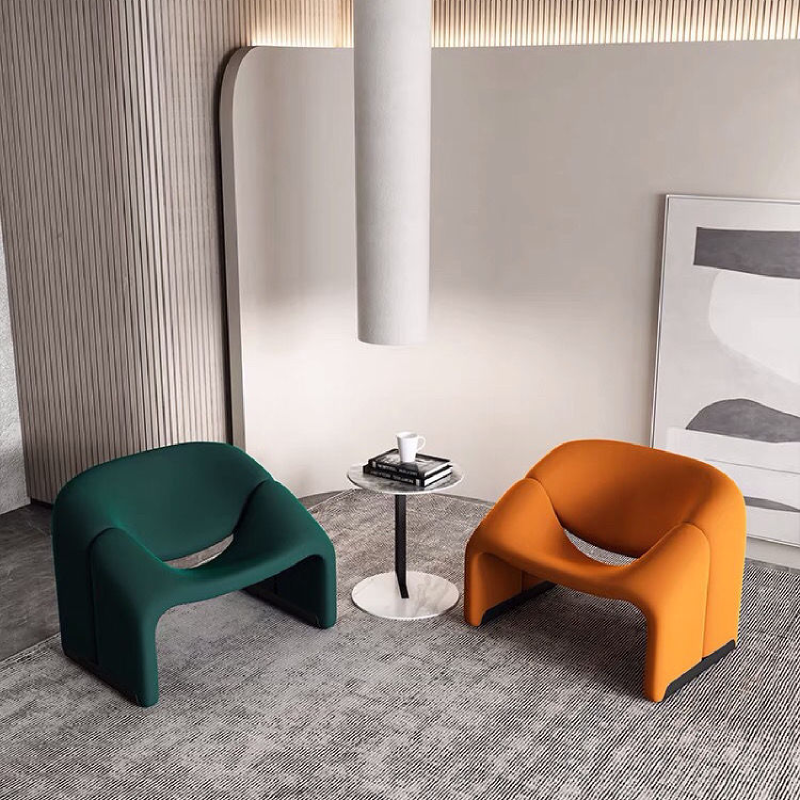 North Europe Design Hotel Luxury Single Sofa Stylish Interior Furniture M-Shaped Crab Chair Office Lounge Coffee Area Stool