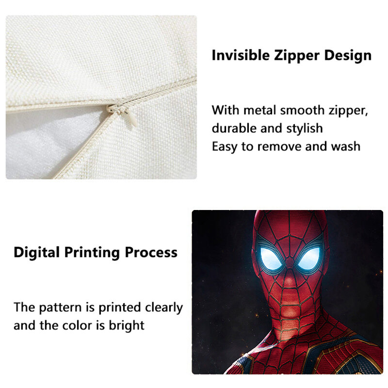 Disney marvel spiderman capa de travesseiro avengers hulk impresso fronha quarto decoração da casa sofá capas de almofada do carro 30*50/40*60/50*70