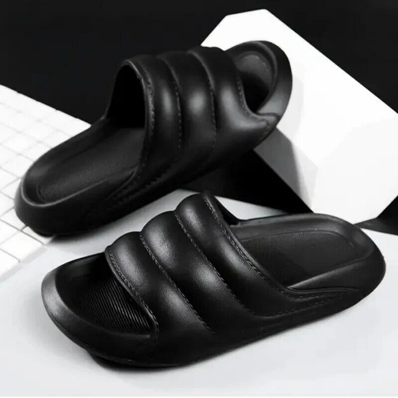 Slajdy męskie kapcie letnie sandały EVA męskie marki plażowe slajdy Unisex modne pantofle męskie obuwie klapki kapcie domowe