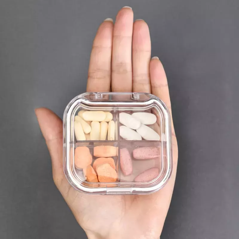Travel Portable Mini Pills Box Sealling Moistureproof Midicine Storage Box for Old People First Aid Kit Capsule Packing Box