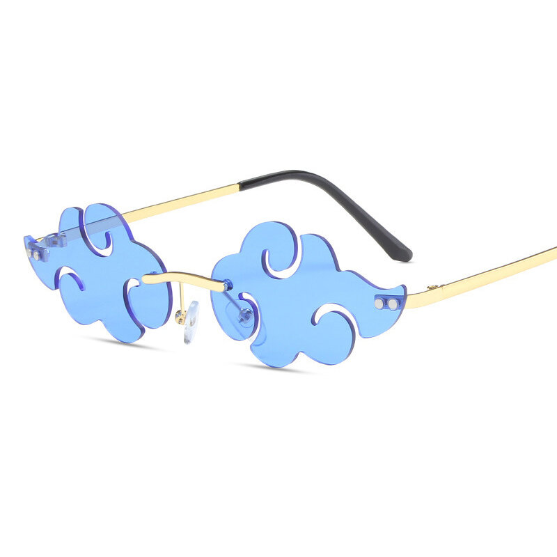 Аниме ниндзя Акацуки красное облако без оправы готические очки Косплей очки Серые Синие панковские солнцезащитные очки для вечевечерние Стандартный Подарок
