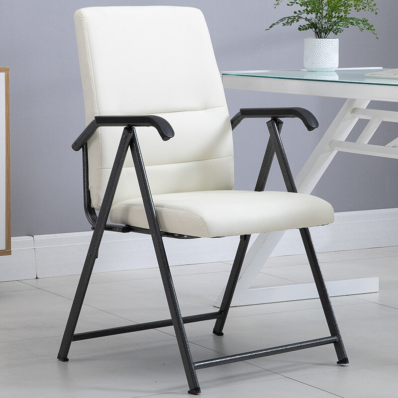 Folding Chair Backrest Stool Computer Chair Office Household Simple Mahjong Dining Chair Portable Stool Dormitory News Chair