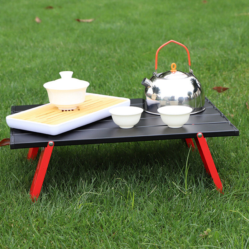Table portable en alliage d'aluminium, mobilier d'extérieur, pliable, pour camping randonnée voyage pique-nique