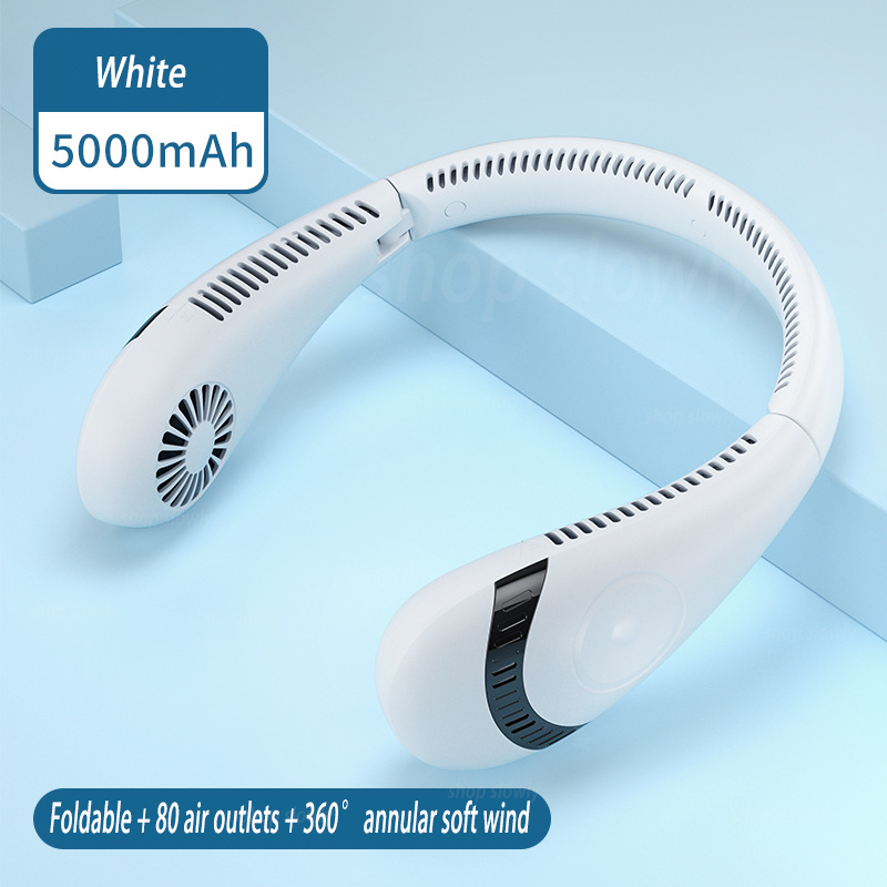 Yoodragons ventilatore da collo portatile raffreddamento a 360 gradi ventilatore Nek de cuello USB ricaricabile Mini gireleedesesilescuedescany