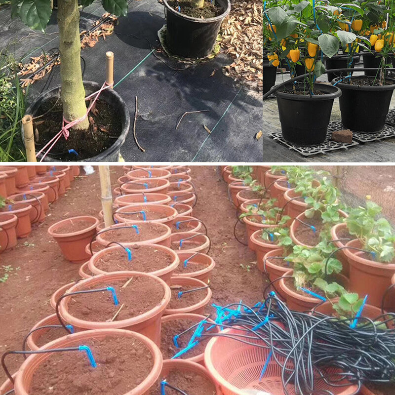 Flechas de goteo para jardín, emisor de riego por goteo para invernadero, Micro gotero de riego para plantas y verduras, herramienta de riego, 20 Uds.
