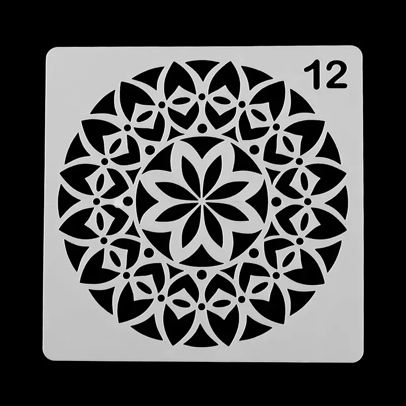 Ściany malowanie stempel do scrapbookingu ozdoba do albumu PET Craft Mandala pomocnicze szablony do nakładania szablonów szablon do wytłaczania papierowych kart
