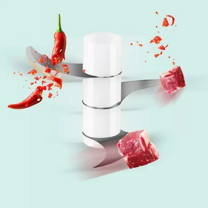 Penghalus bawang putih elektrik portabel, mesin penggiling daging multifungsi dengan pengisian daya Usb, pemotong sayuran bawang putih Mini