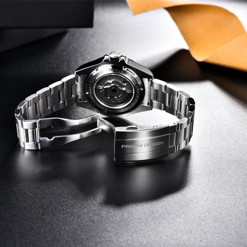 PAGANI DESIGN-Reloj de negocios de acero inoxidable para hombre, cronógrafo automático, resistente al agua, con zafiro, DG5833 GMT, nuevo, 2022