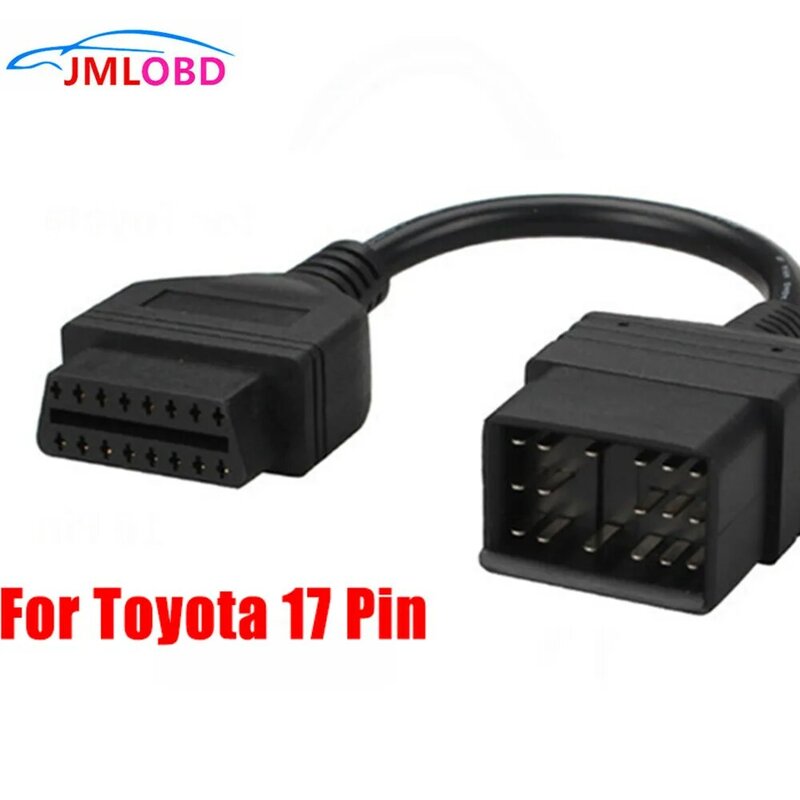 2022 для Toyota-a 17pin к 16pin Obd2 кабель гнездо OBD 2 Кабельный разъем OBD2 адаптер ремонтный кабель подходит для Toyota 17 Pin