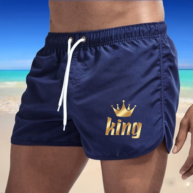 2022 męskie spodenki plażowe kulturystyka siłownia krótkie spodnie do ćwiczeń lato w stylu Casual, cienka Cool bermudy męskie szybkie suche szorty plażowe