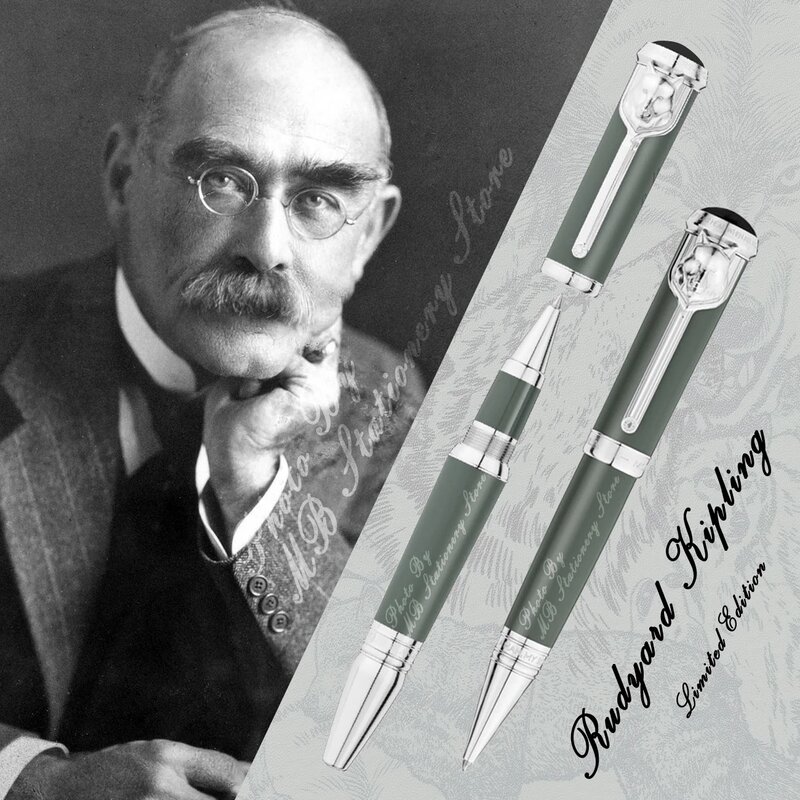 Writer Rudyard Kipling-Bolígrafo de edición limitada MB Rollerball, bolígrafo con número de serie, regalo superior