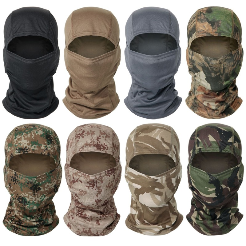 Pasamontañas táctico militar, máscara facial completa, Bandana del ejército, bufanda de cuello, Multicam, mascarilla Airsoft, sombrero de caza