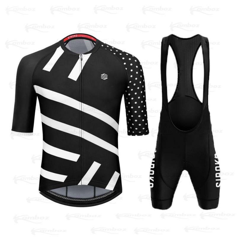 Siroko Men's Cycling Jersey Set Road Bike Uniform Cycling Clothing Summer Breathable Bicycle Clothes MTB Sportswear Men Bike Set