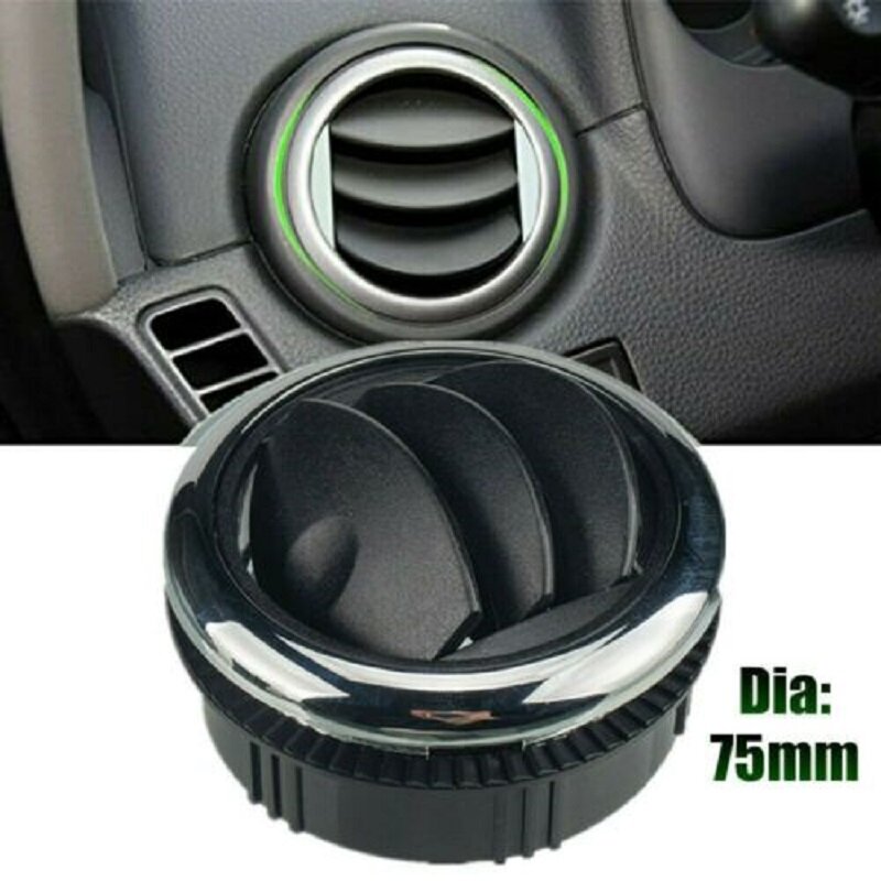 Universal 75mm Car Vent Auto Car Dash Dashboard A/C Heater Air Vent 360 Degree Outlet Conditioner Grille Deflector Replacement