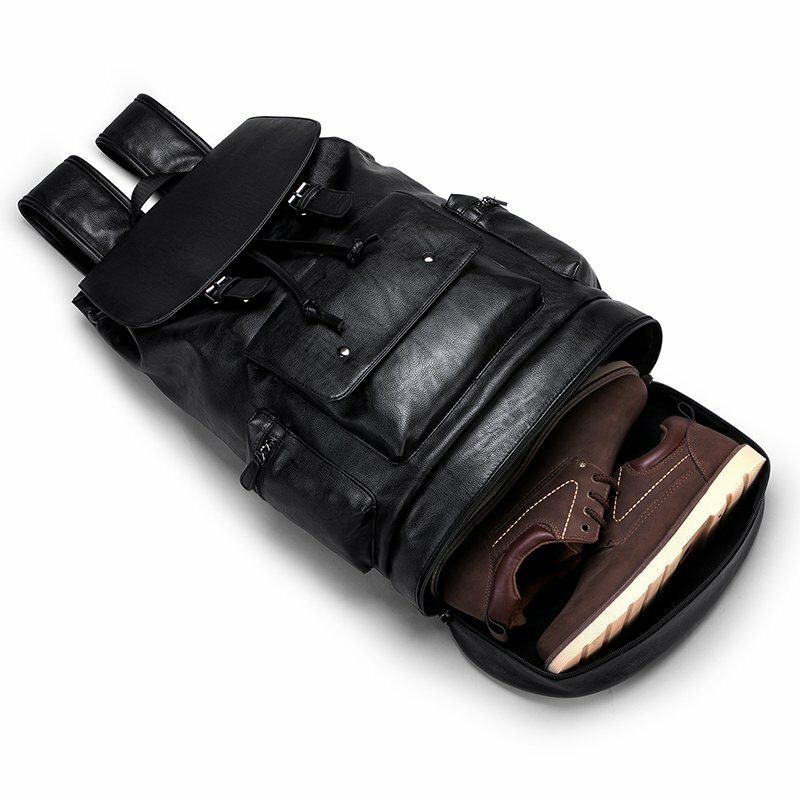 YILIAN Travel backpack 2023 new male Europe and the United States leisure backpack fashion trend soft leather computer bag