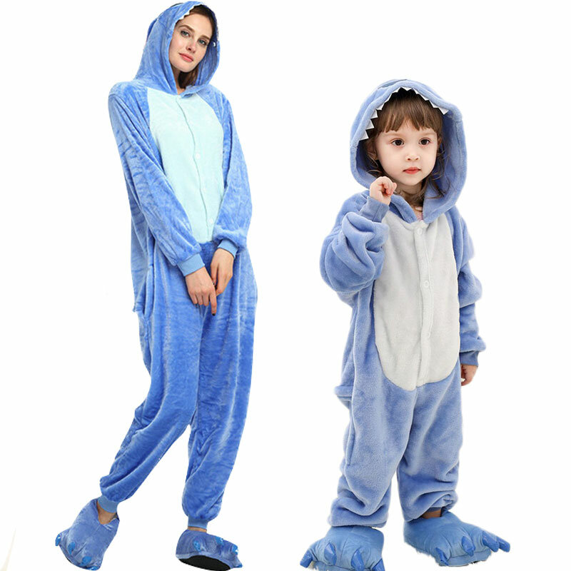Фланелевая пижама для мальчиков и девочек, пижама "кигуруми" в виде персонажей мультфильмов
