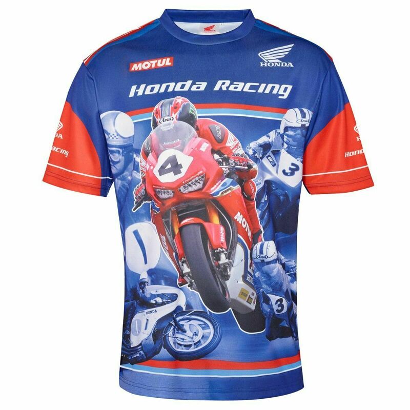 Novo logotipo da motocicleta honda impressão digital de manga curta moda casual harajuku alta qualidade camiseta marca hip-hop masculino