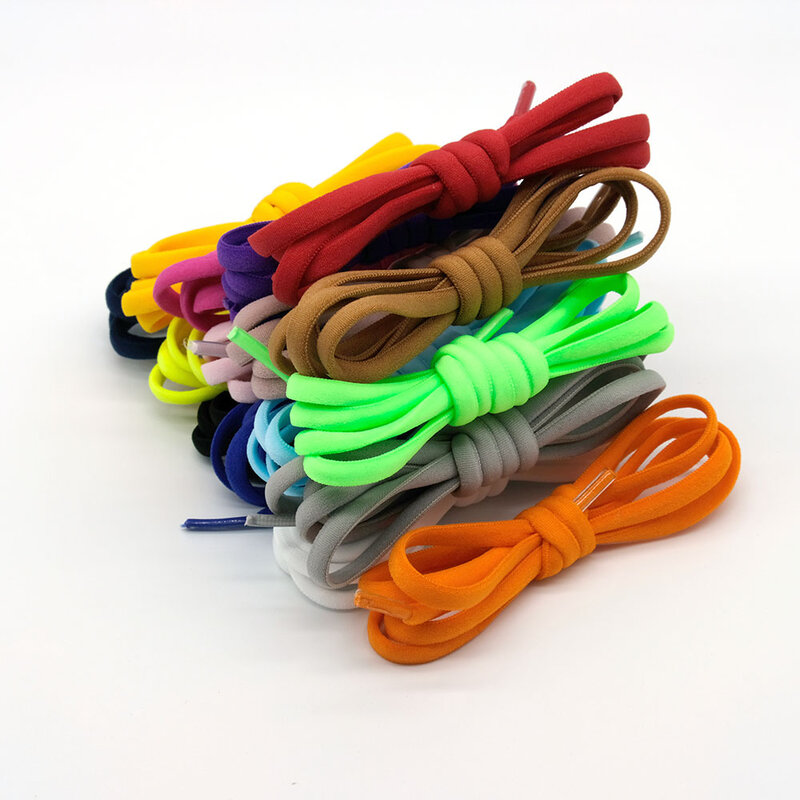 Cordones elásticos semicirculares para zapatillas de deporte para niños y adultos, cordón de cierre de Metal rápido, sin atar, un par