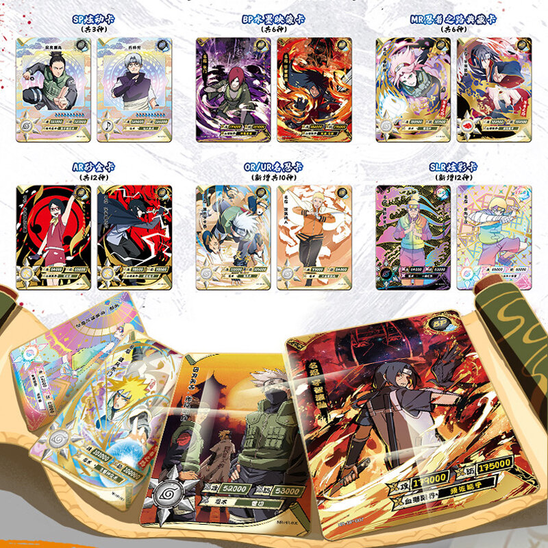 Rozdział karciany Naruto w serii gier Anime rzadkie BP SP brązujące karty do kolekcji prezentów dla dzieci, nowe oryginalne kaywe