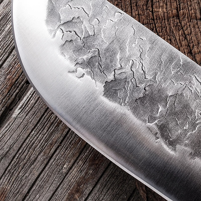 Cuchillo forjado de acero inoxidable, rebanador de carne y verduras, cortador de carnicero hecho a mano, juego de cuchillos de Chef, tijeras de hueso, juego de cuchillos