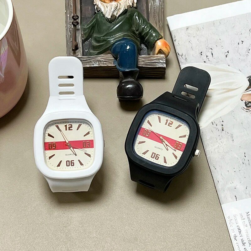 Женские часы, повседневные Простые нишевые квадратные цифровые женские наручные часы высокого качества