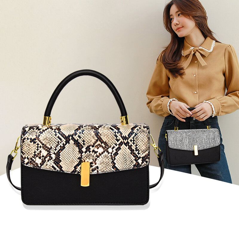 YILIAN-Petit sac portable à motif peau de serpent, sac à bandoulière simple, texture, sac de transport à la main, sens senior, 600, 2023, nouveau