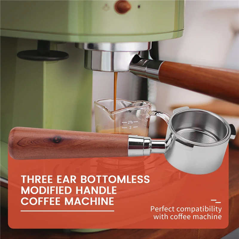 Portafiltro senza fondo da 51mm 3 orecchie per macchine per caffè Espresso Delonghi EC0680 ed EC0685 con cestello filtro da 1 tazza incluso
